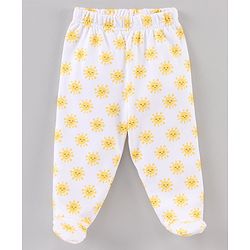 Babyhug Footed Stripes & Printed Bootie Leggings Pack of 3 - Multicolor