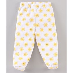 Babyhug Footed Stripes & Printed Bootie Leggings Pack of 3 - Multicolor