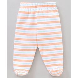 Babyhug Cotton Knit Footed Bootie Leggings Striped & Crabs Printed Pack of 3 - Multicolor