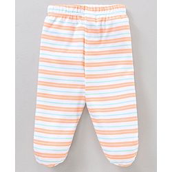 Babyhug Cotton Knit Footed Bootie Leggings Striped & Crabs Printed Pack of 3 - Multicolor