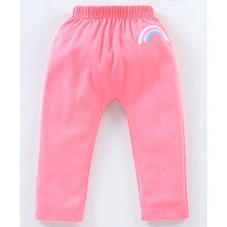 Babyhug Full Length Diaper Leggings Star & Kitty Print Pack of 3  - Yellow Light & Dark Pink