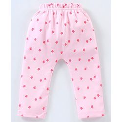 Babyhug Full Length Diaper Leggings Star & Kitty Print Pack of 3  - Yellow Light & Dark Pink