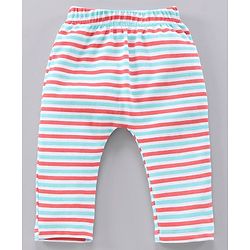 Babyhug Full Length Striped Diaper Pants Multiprint Pack of 3 - Multicolor