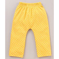 Babyhug Cotton Knit Full Length  Diaper Leggings Solid and Floral Printed Pack of 3 - Pink Yellow White