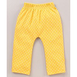 Babyhug Cotton Knit Full Length  Diaper Leggings Solid and Floral Printed Pack of 3 - Pink Yellow White