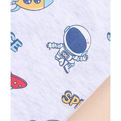 Babyhug Cotton Full Length Striped Diaper Pants Space Print Pack of 3 - Multicolor
