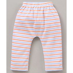 Babyhug Cotton Full Length Diaper Pants Pack of 3 - Multicolour