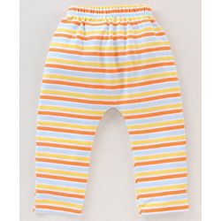 Babyhug Full Length Diaper Leggings Stripes & Dino Print Pack Of 3 - Multicolor