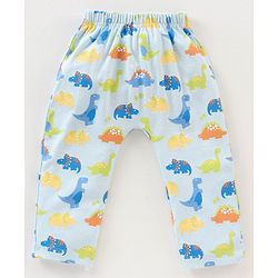 Babyhug Full Length Diaper Leggings Stripes & Dino Print Pack Of 3 - Multicolor