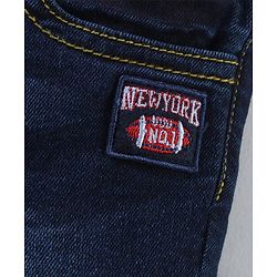 Babyhug Full Length Washed Denim Jeans - Blue