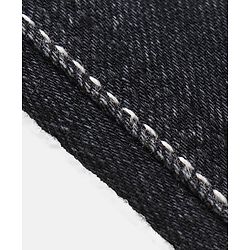 Babyhug Cotton Stretch Length Washed Denim Jeans - Black