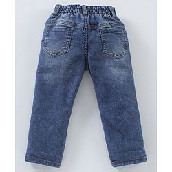 Babyhug Full Length Washed Denim Jeans - Blue