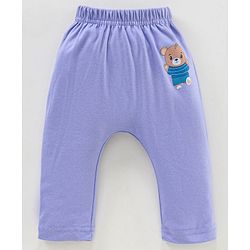Babyhug Full Length Cotton Diaper Leggings Striped and Bear Print Pack of 3 - Multicolour