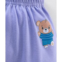 Babyhug Full Length Cotton Diaper Leggings Striped and Bear Print Pack of 3 - Multicolour