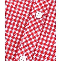 Babyhug Cotton Full Sleeves Checks Shirt & Solid Trousers - Red Brown