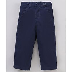 Babyhug Full Sleeves Cotton Woven to Woven Checkered Shirt & Trouser With Suspender - Blue