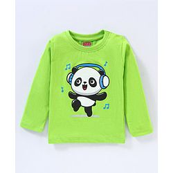 Babyhug Cotton Jersey Knit Full Sleeves T-Shirt Panda Printed Pack of 3 - Blue Green Yellow