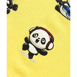 Babyhug Cotton Jersey Knit Full Sleeves T-Shirt Panda Printed Pack of 3 - Blue Green Yellow