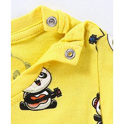 Babyhug Cotton Jersey Knit Full Sleeves T-Shirt Panda Printed Pack of 3 - Blue Green Yellow