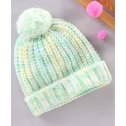 Babyhug Blend Knit Woolen Beanie Multicolour - Diameter 12 cm