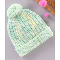 Babyhug Blend Knit Woolen Beanie Multicolour - Diameter 12 cm