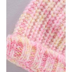 Babyhug Woollen Cap Pink - Diameter 12 cm