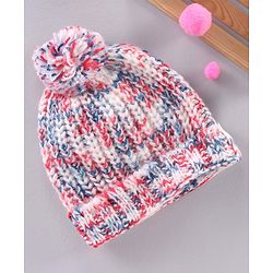 Babyhug Blend Knit Woolen Beanie Multicolour - Diameter 12 cm