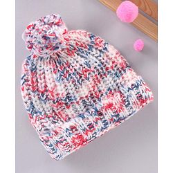Babyhug Blend Knit Woolen Beanie Multicolour - Diameter 12 cm
