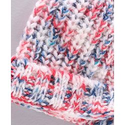 Babyhug Blend Knit Woolen Beanie Multicolour - Diameter 12 cm