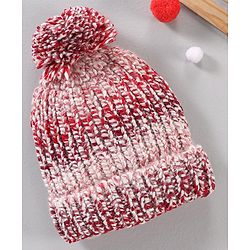 Babyhug Woollen Cap Red - Diameter 10 cm