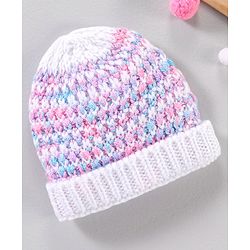 Babyhug Woollen Cap Multicolour - Diameter 11 cm