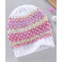 Babyhug Woollen Cap  Multicolour - Diameter 11.5 cm
