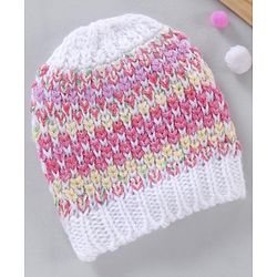 Babyhug Woollen Cap  Multicolour - Diameter 11.5 cm
