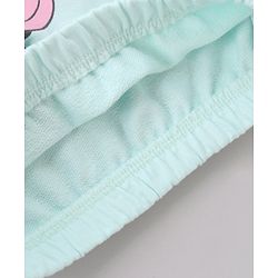 Babyhug Cotton Knit Full Sleeves Drop Shoulder Mini Mouse Printed Sweatshirt With Elasticated Bottom Hem - Sky Blue