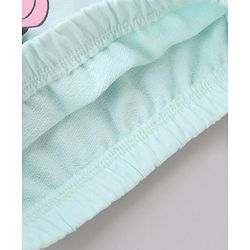 Babyhug Cotton Knit Full Sleeves Drop Shoulder Mini Mouse Printed Sweatshirt With Elasticated Bottom Hem - Sky Blue