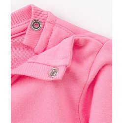 Babyhug Cotton Knit Full Sleeves Sweatshirt With 3d Applique Detailing - Pink