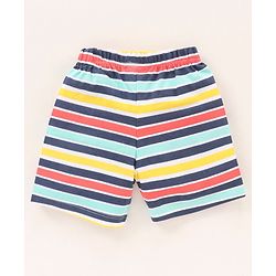 Babyhug Half Sleeves Cotton Shorts Set Text Print - Blue