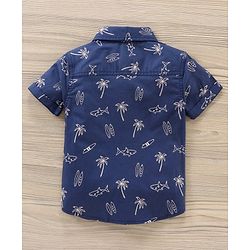 Babyhug Half Sleeves Printed Shirt - Navy