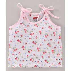 Babyhug 100 % Cotton Sleeveless Jhablas Floral Print Pack of 3 - Multicolor