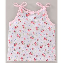Babyhug 100 % Cotton Sleeveless Jhablas Floral Print Pack of 3 - Multicolor