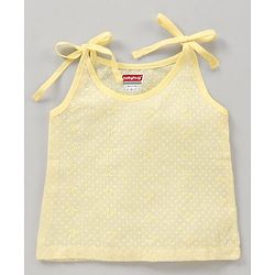Babyhug 100% Cotton Sleeveless Tie Knot Jhablas Dots Print Pack of 3 - Pink Blue Yellow