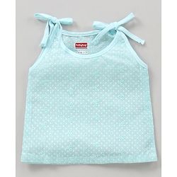 Babyhug 100% Cotton Sleeveless Tie Knot Jhablas Dots Print Pack of 3 - Pink Blue Yellow