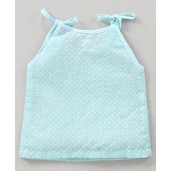 Babyhug 100% Cotton Sleeveless Tie Knot Jhablas Dots Print Pack of 3 - Pink Blue Yellow