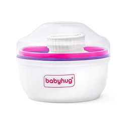 Babyhug Soft Powder Puff With Storage  - White & Pink
