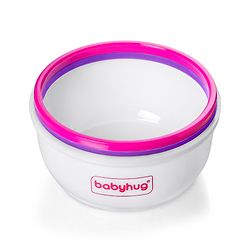 Babyhug Soft Powder Puff With Storage  - White & Pink