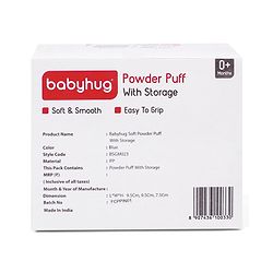 Babyhug Soft Powder Puff With Storage  - White & Pink