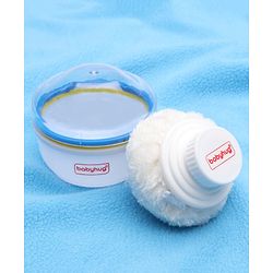 Babyhug Soft Powder Puff with Built-In Storage Case  White & Pink | Gentle | Safe | Hygienic | Soft Cotton