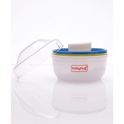 Babyhug Soft Powder Puff with Built-In Storage Case  White & Pink | Gentle | Safe | Hygienic | Soft Cotton