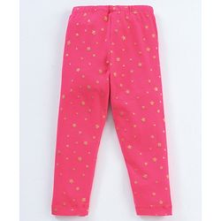 Babyhug Full Length Legging Star Print - Maroon