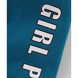 Babyhug Full Length Knit Leggings Text Print - Blue